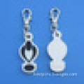 Custom Fill-collored Soft PVC Metal Keyring Zipper Slider